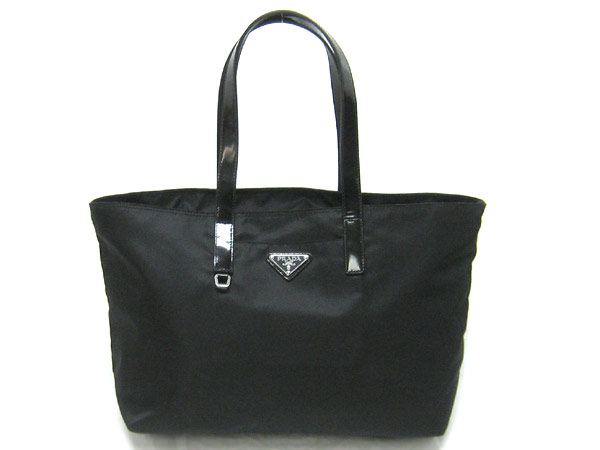 PRADA　プラダ　アウトレット　バッグ　横型トートPM　ナイロンブラック
