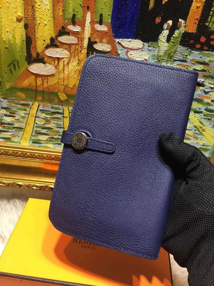 エルメス トリヨンクレマンス ドゴンGM 長財布 HW