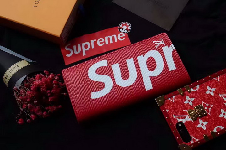 LOUIS VUITTON×SUPREME 長財布 2つ折り札入れ 財布