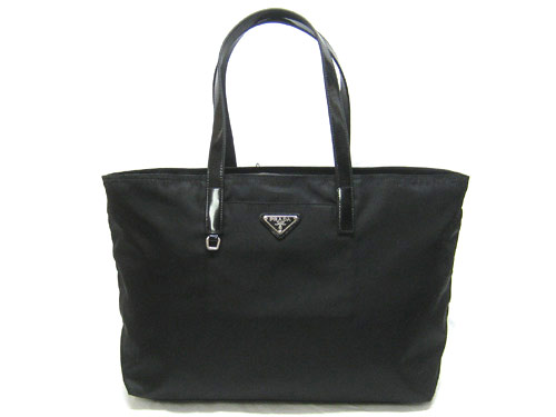 PRADA　プラダ　アウトレット　バッグ　横型トートMM　ナイロンブラック