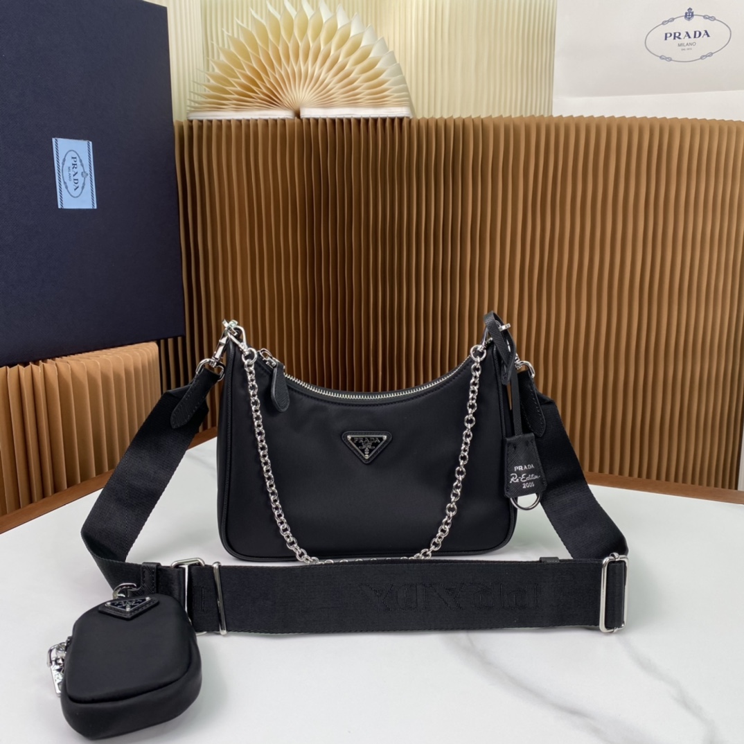 激安人気新品鞄 バッグ プラダ Nylon Hobo ハンドバッグ