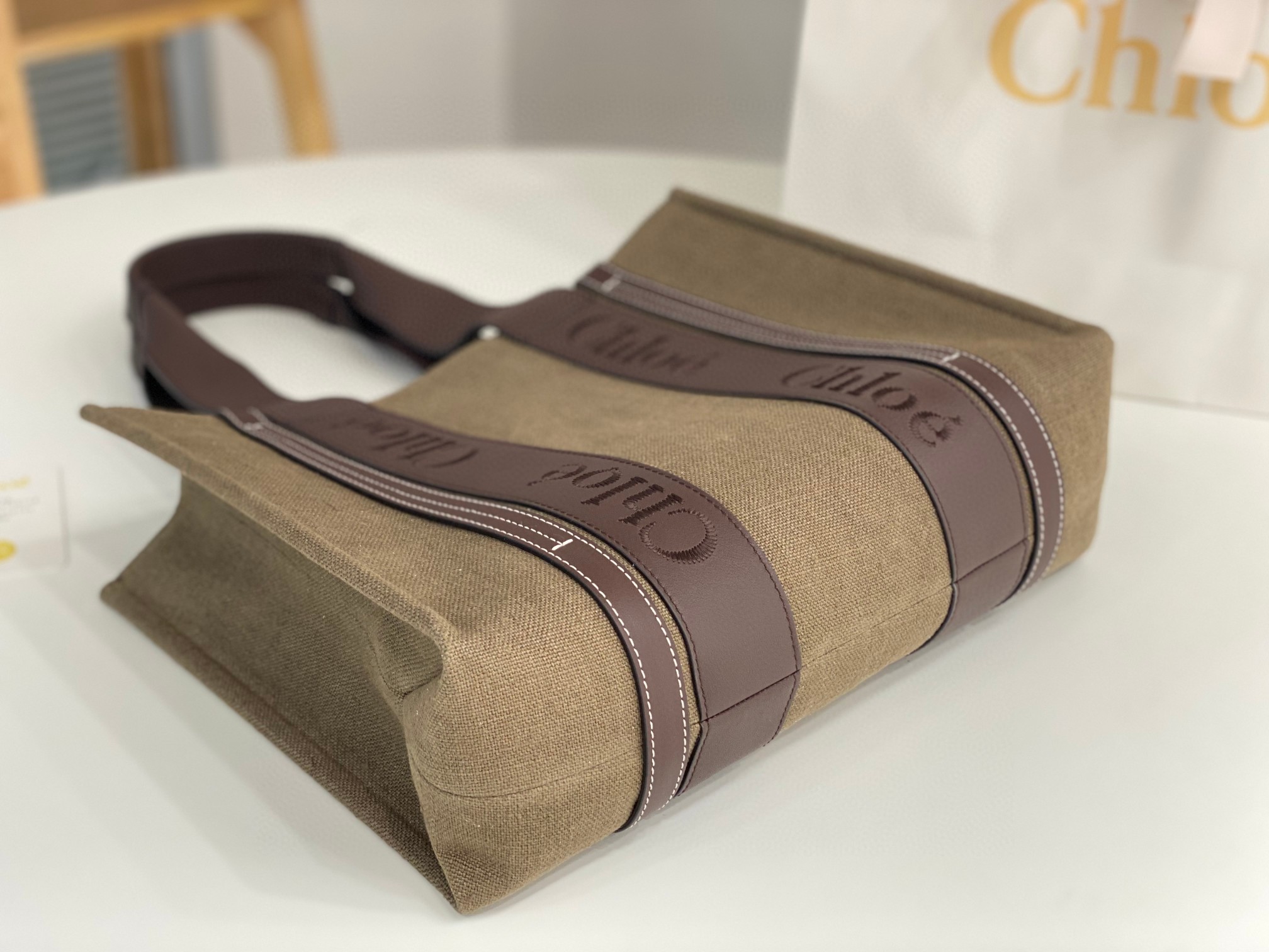 クロエ 超美品 Woody 37cm Tote ハンドバッグ