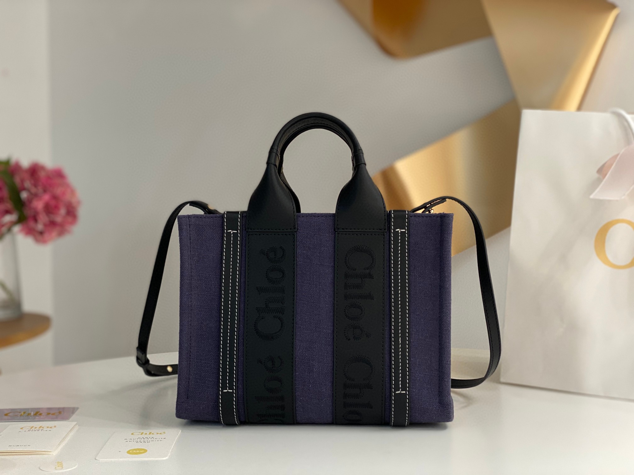 クロエ 高品質 Woody 26cm Tote 2WAY ハンドバッグ