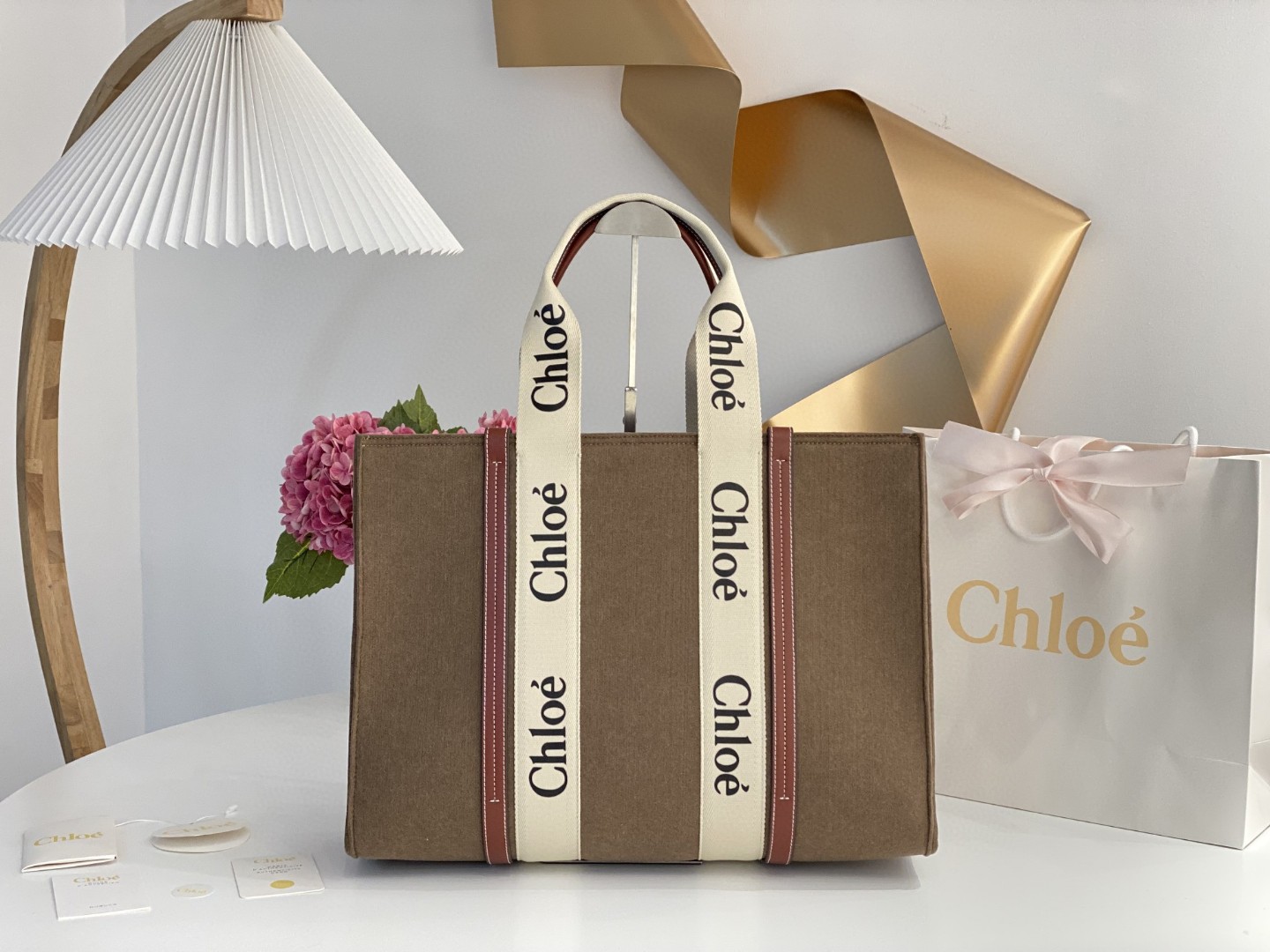 Chloe クロエ 超美品 45 Woody Tote ハンドバッグ