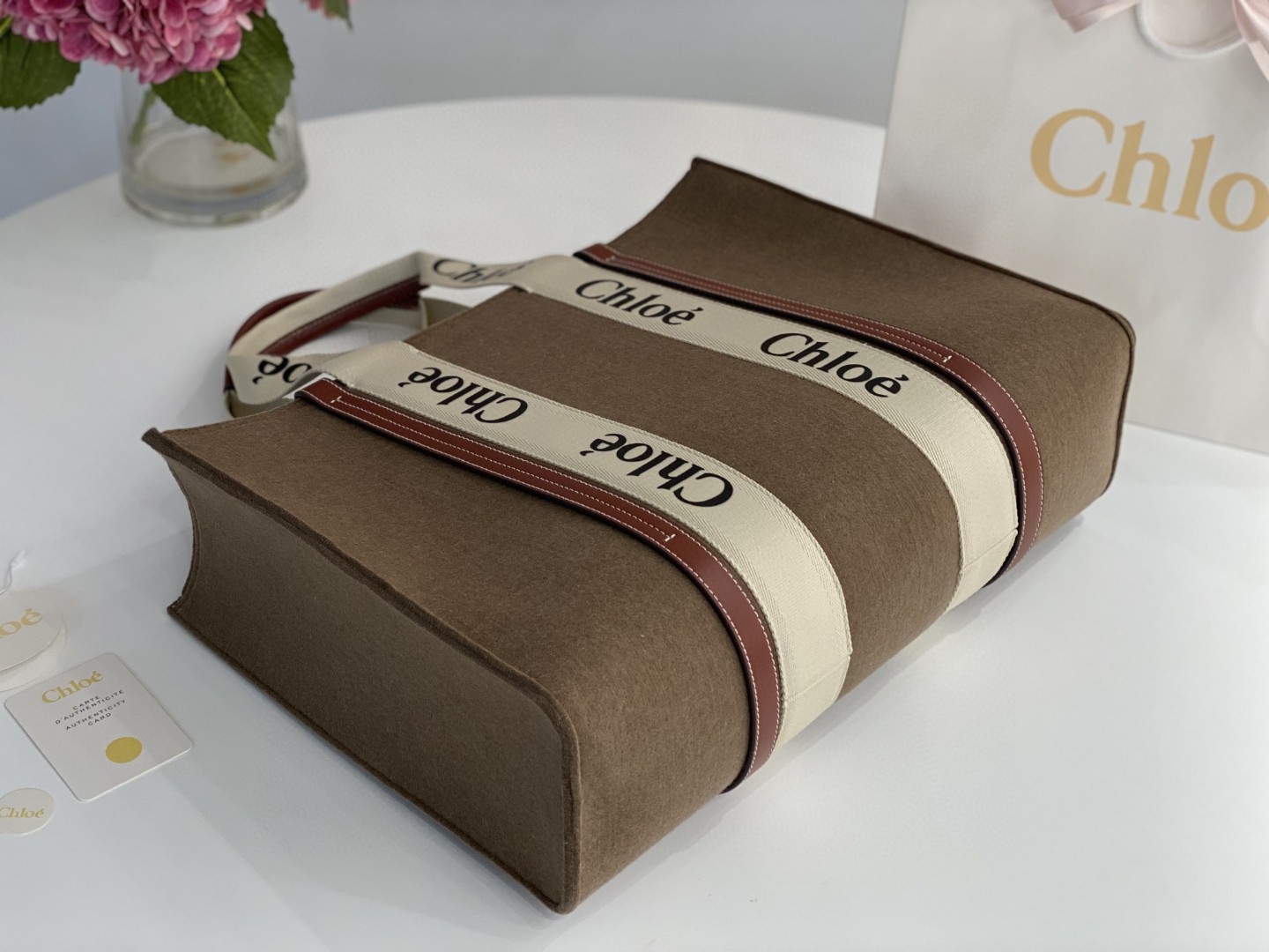 Chloe クロエ 超美品 45 Woody Tote ハンドバッグ