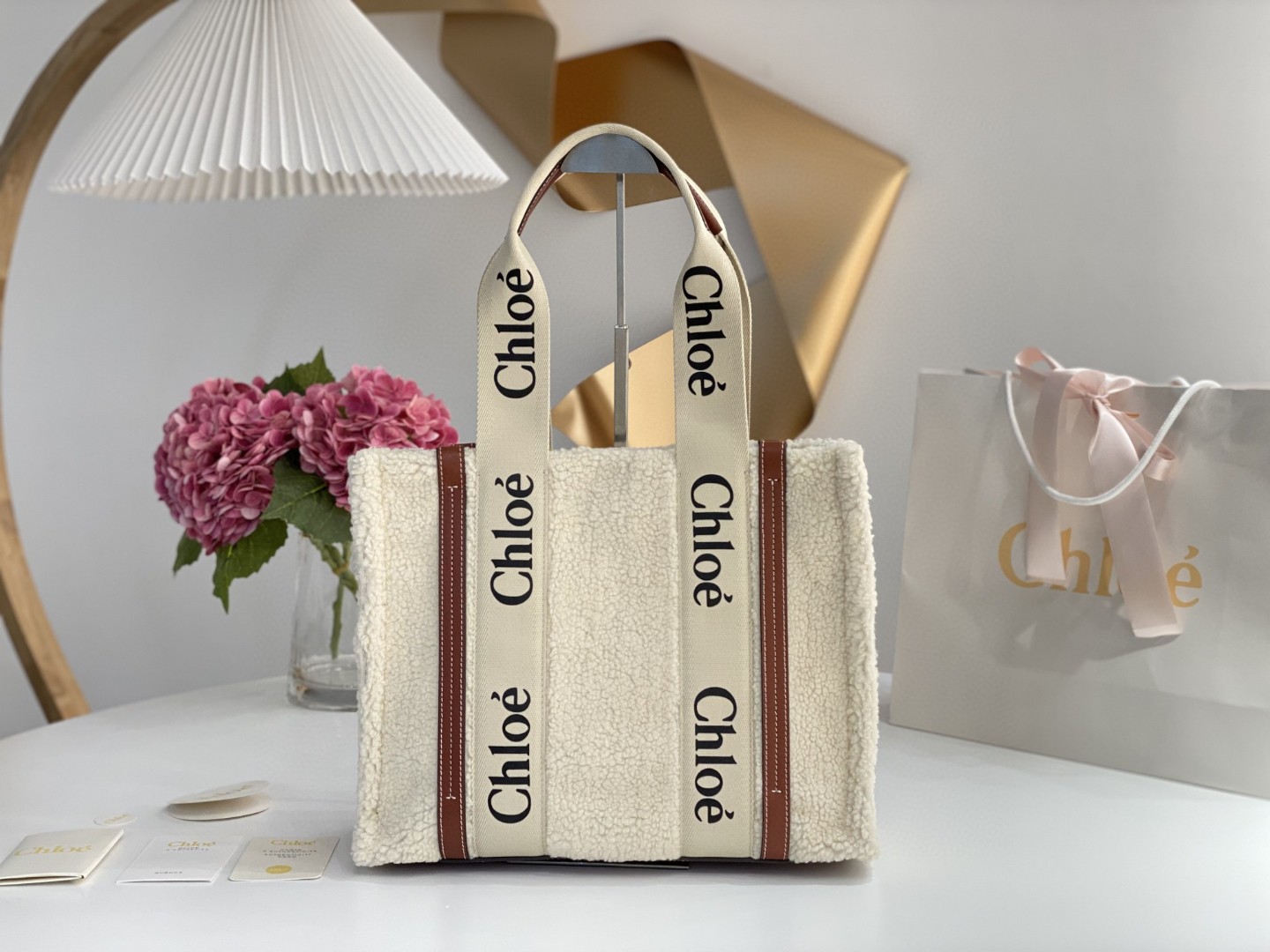 Chloe クロエ 超美品 37 Woody Tote ハンドバッグ