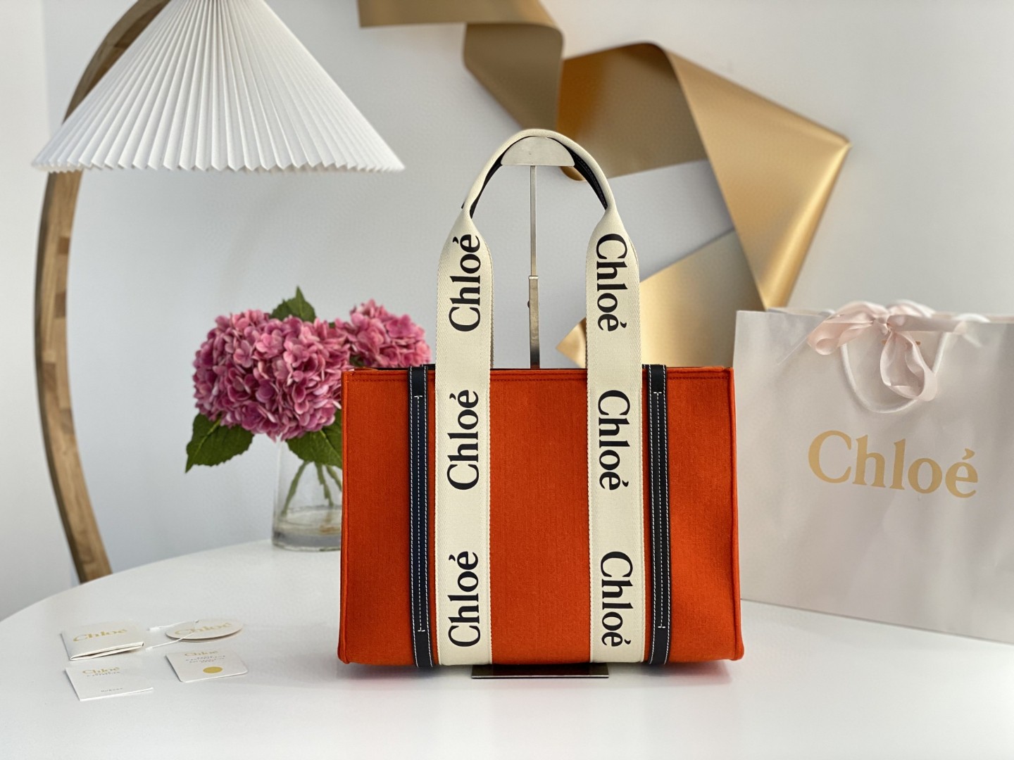 Chloe クロエ 超美品 37 Woody Tote ハンドバッグ