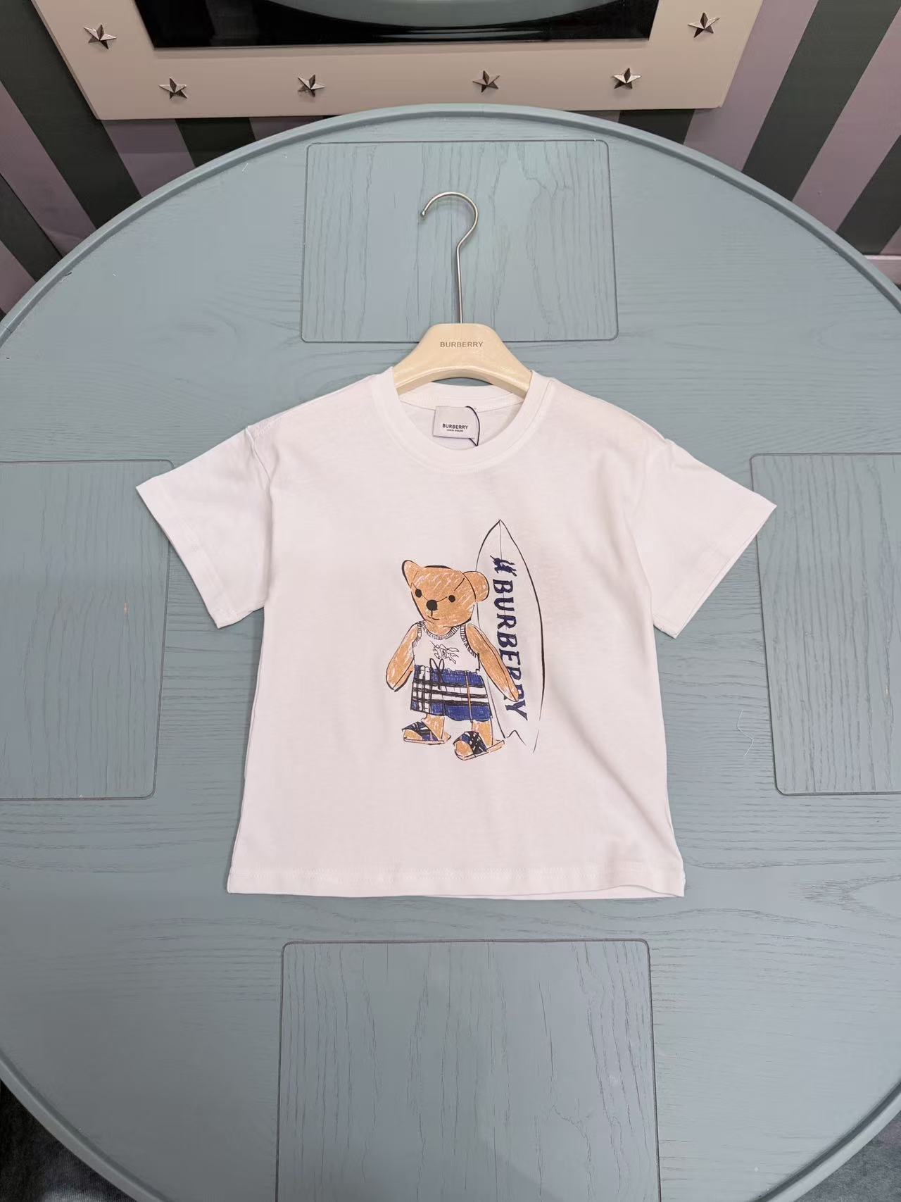 26SS夏新作 KID’S 服 バーバリー 半袖Tシャツ トップス