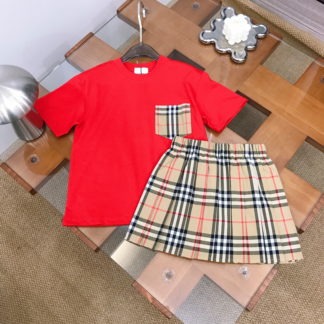 26SS夏新作 KID’S 服 バーバリー 上下服 セットアップ