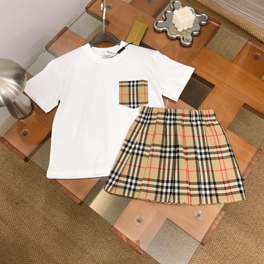 26SS夏新作 KID’S 服 バーバリー 上下服 セットアップ