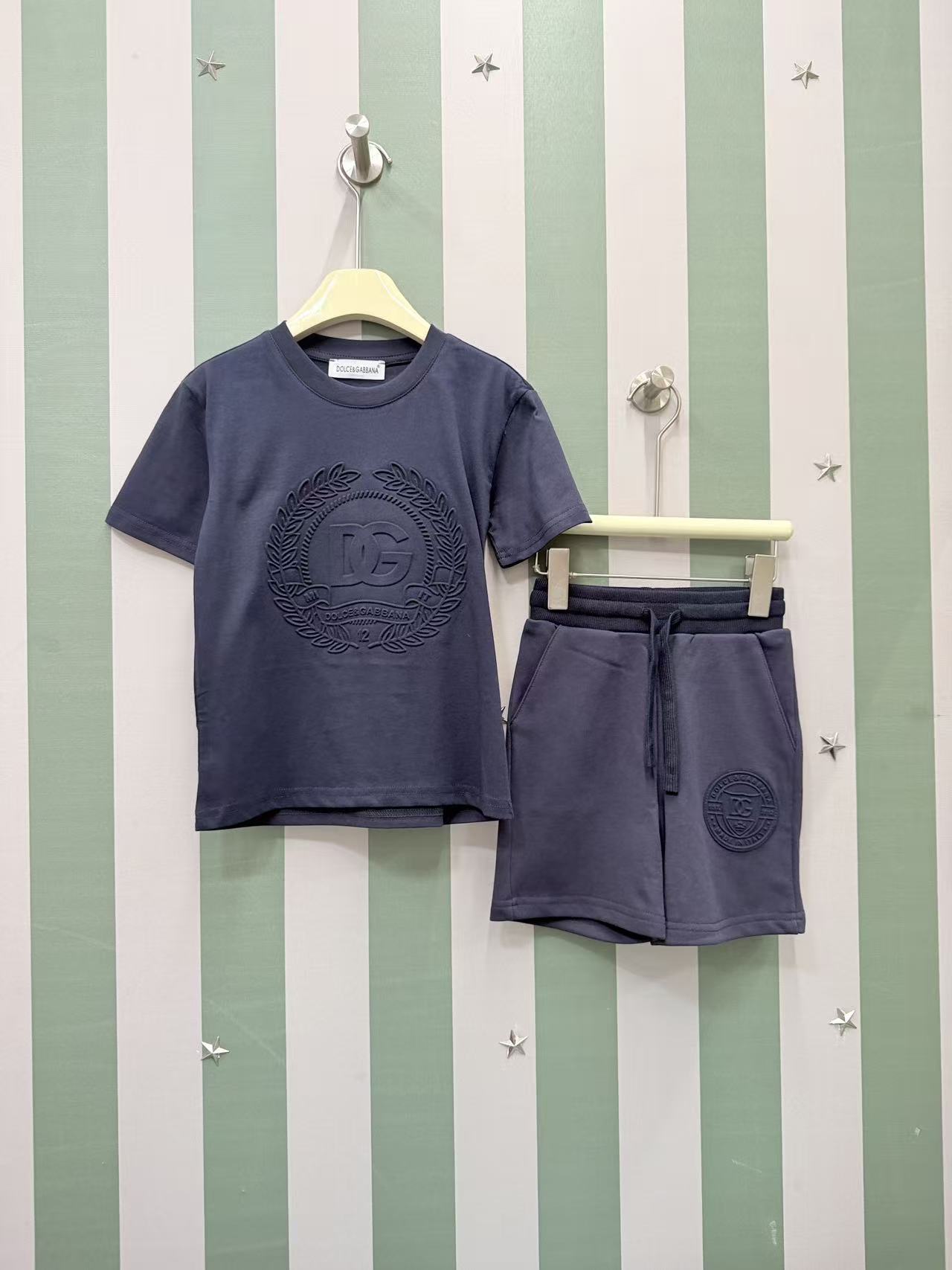 26SS夏新作 KID’S 服 ドルチェ&ガッバーナ 上下服 セットアップ