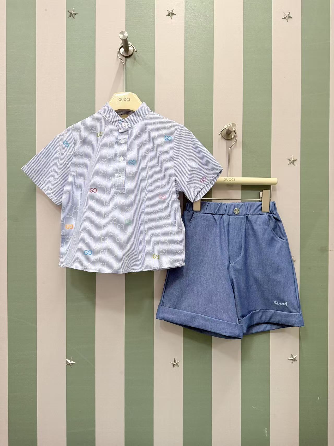 26SS夏新作 KID’S 服 グッチ 上下服 セットアップ