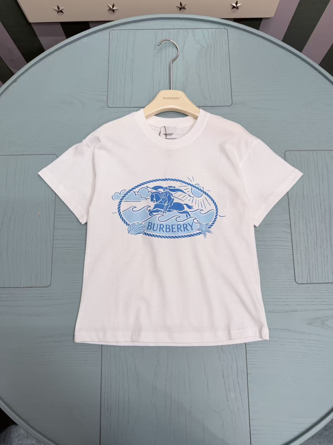26SS夏新作 KID’S 服 バーバリー 半袖Tシャツ トップス