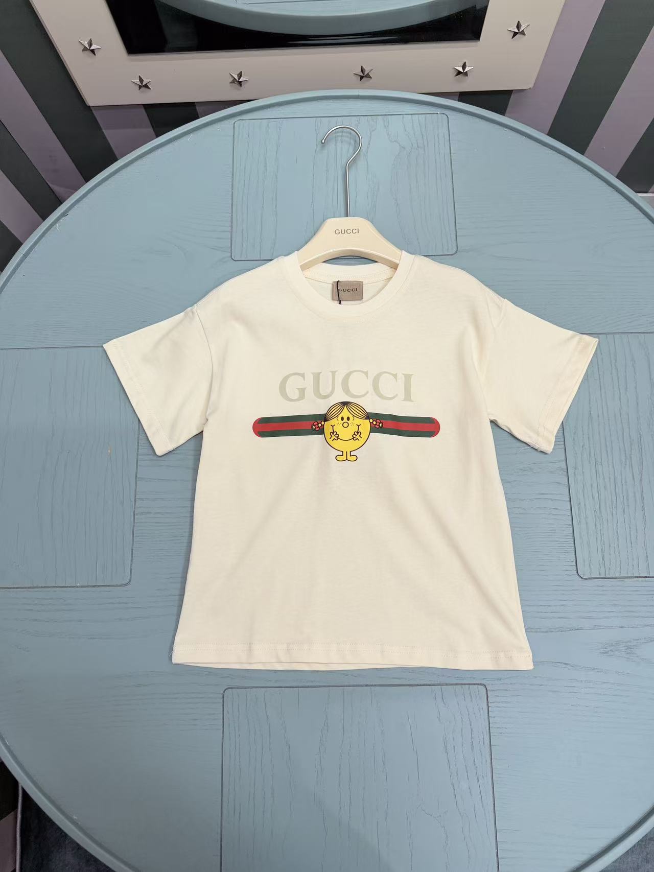 26SS夏新作 KID’S 服 グッチ 半袖Tシャツ トップス