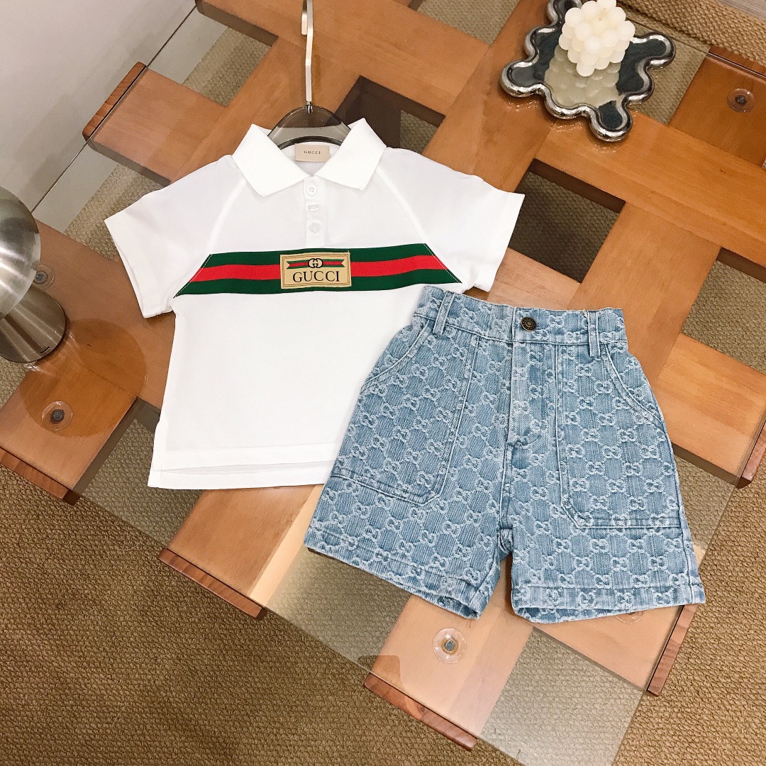 26SS夏新作 KID’S 服 グッチ 上下服 セットアップ