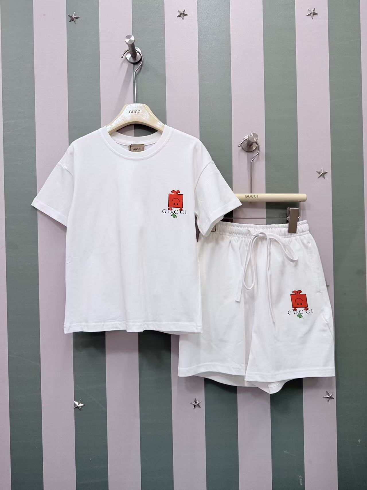 26SS夏新作 KID’S 服 グッチ 上下服 セットアップ