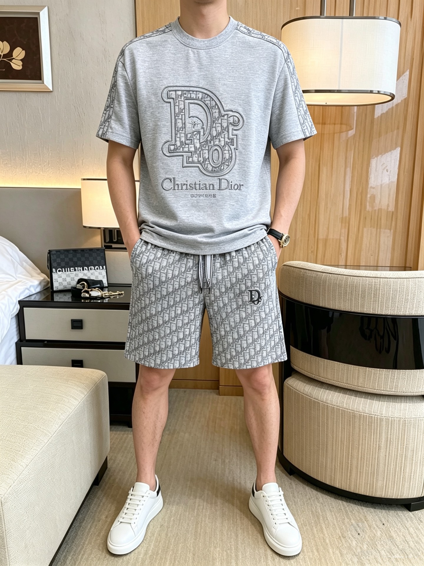 夏服 クリスチャンディオール 上下服 セットアップ 恋人