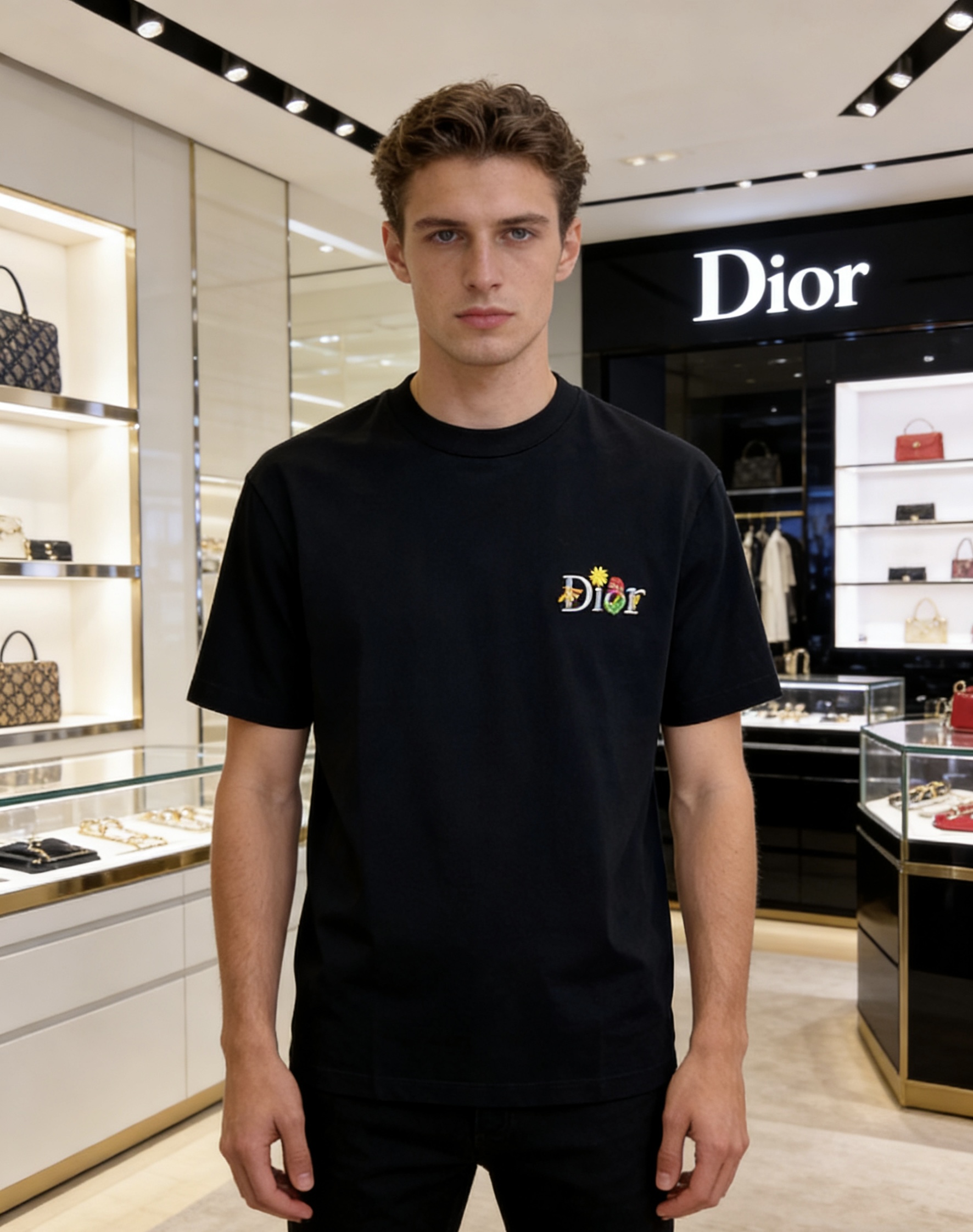 クリスチャンディオール 半袖Tシャツ トップス 恋人