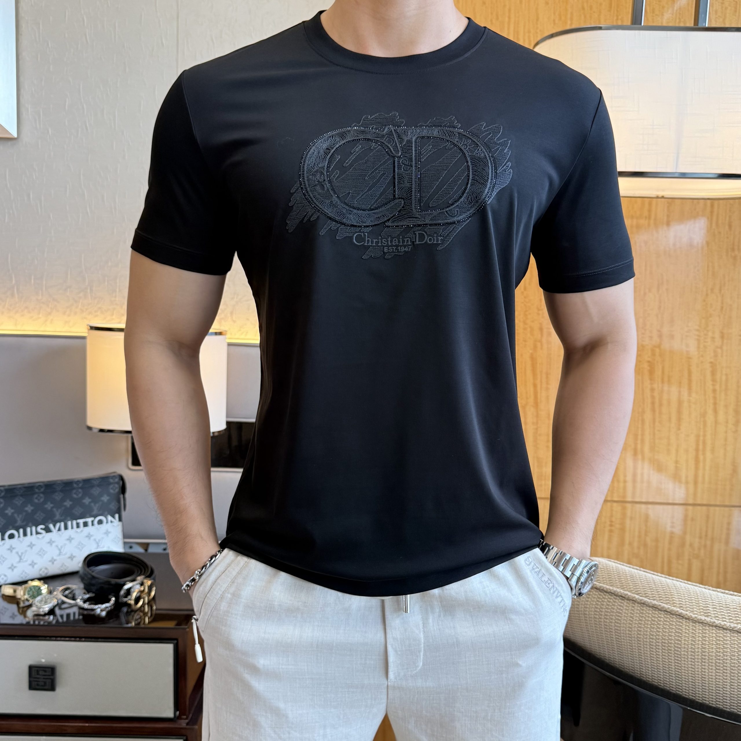 クリスチャンディオール 半袖Tシャツ トップス メンズ