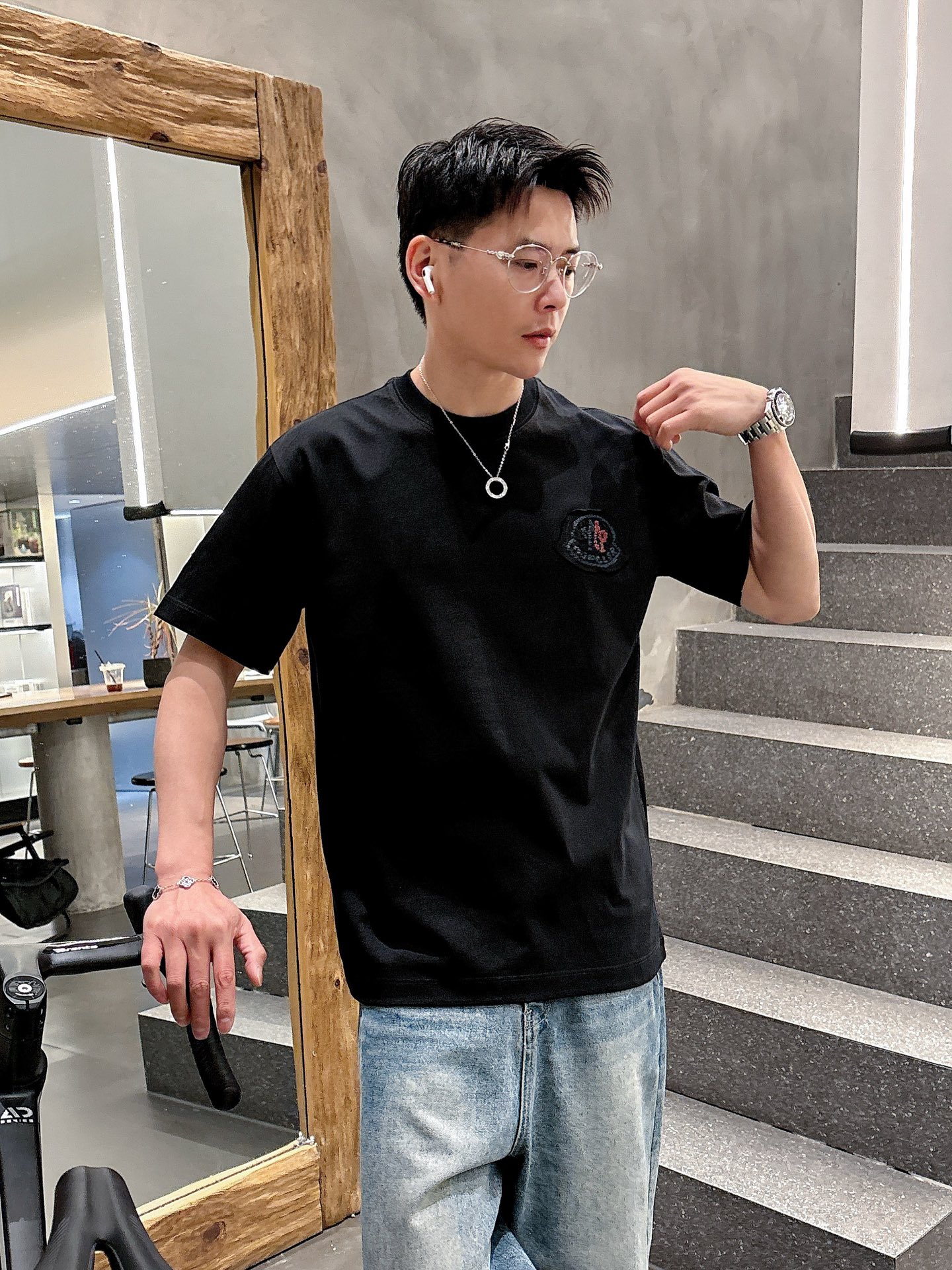 モンクレール 半袖Tシャツ トップス メンズ