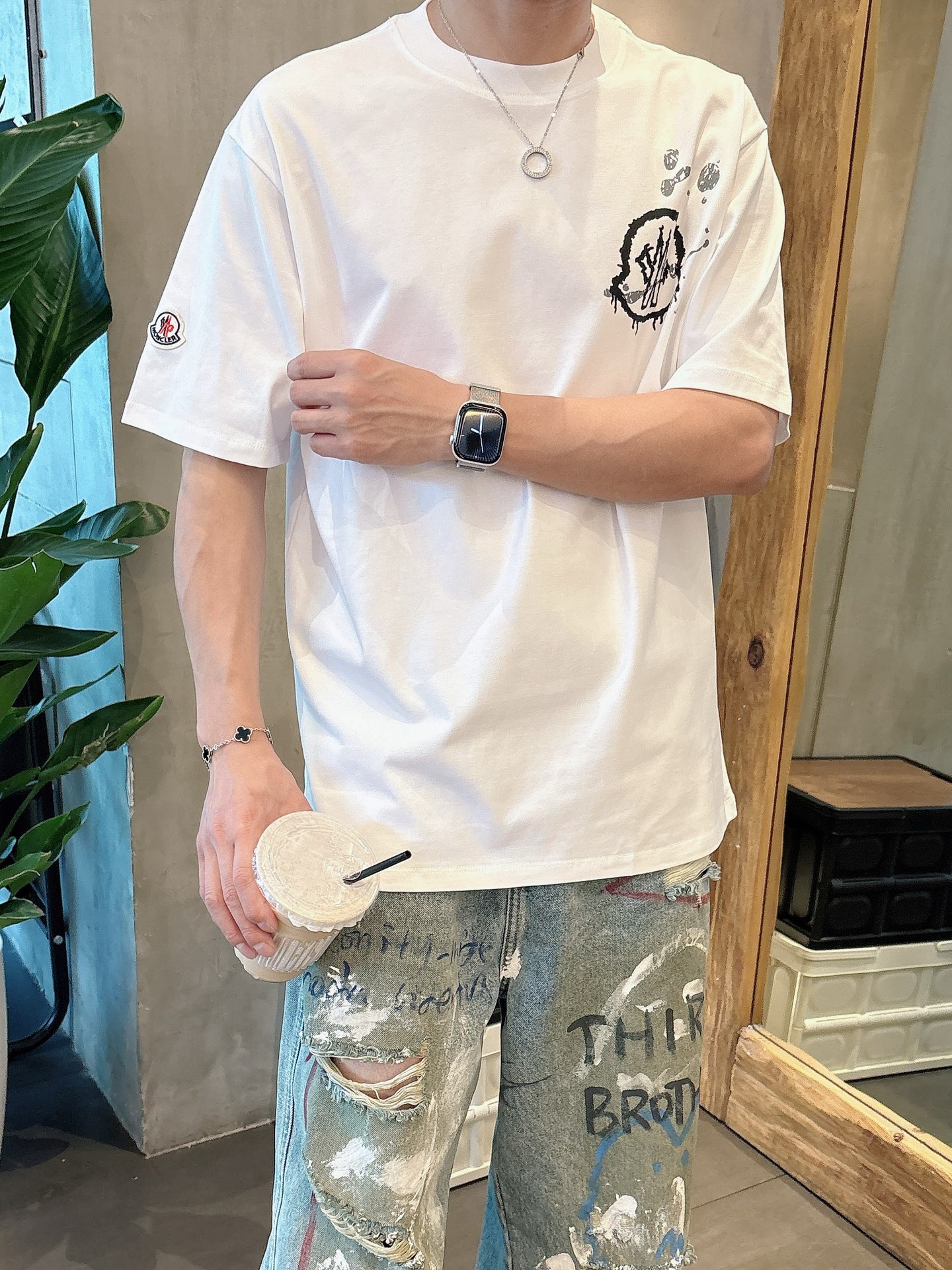 モンクレール 半袖Tシャツ トップス  メンズ