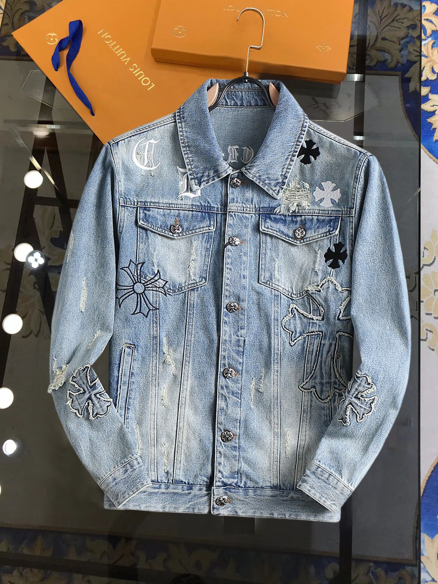 26SS春夏服 クロムハーツ デニムジャケット メンズ