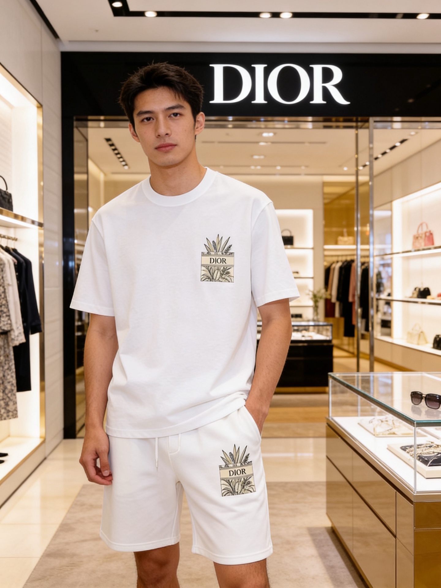 26SS春夏服 クリスチャンディオール 新作通販 上下服 セットアップ
