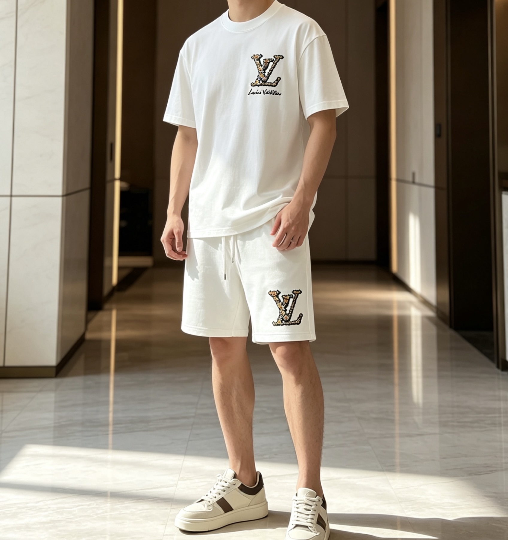 26SS春夏服 ルイヴィトン 新作通販 上下服セット セットアップ