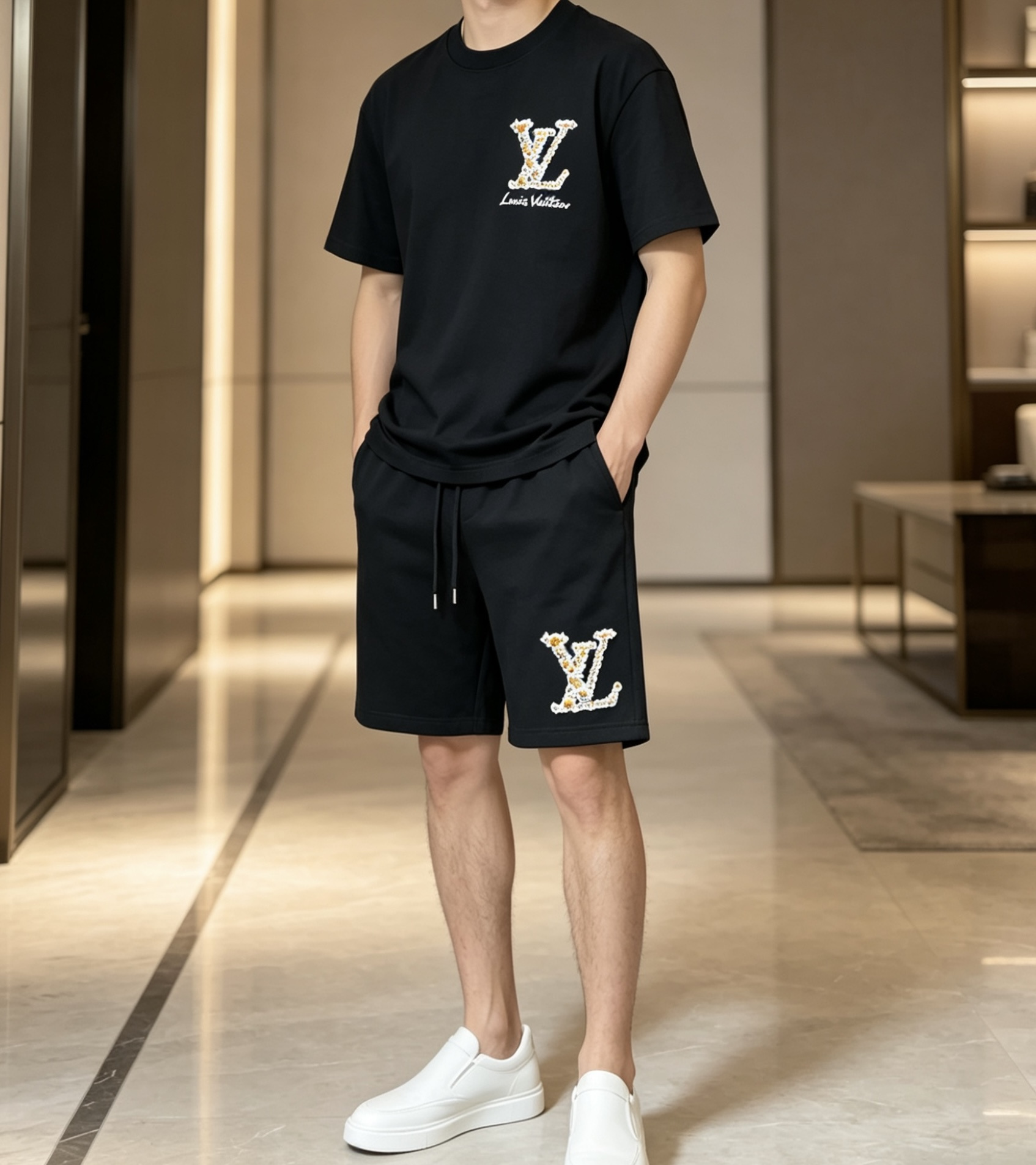 26SS春夏服 ルイヴィトン 新作通販 上下服セット セットアップ