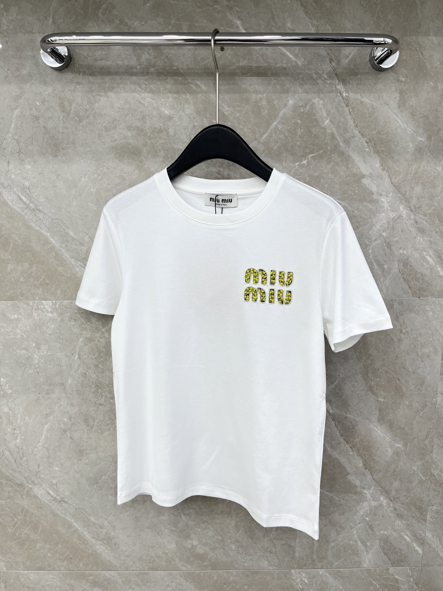 女性ミュウミュウ 春夏 半袖Tシャツ トップス