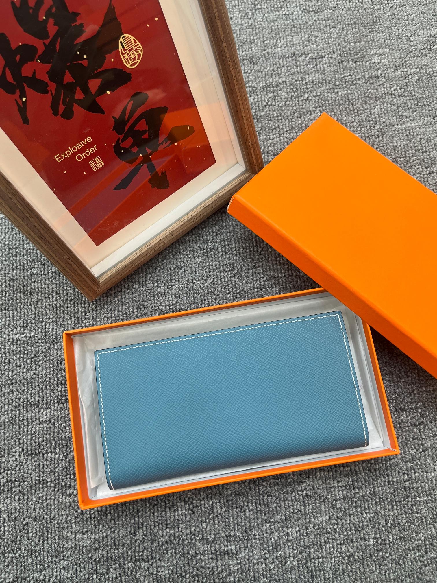 人気 財布エルメス 全手作り Beeswax thread 二つ折り長財布 Epson 2604TDJ000-w