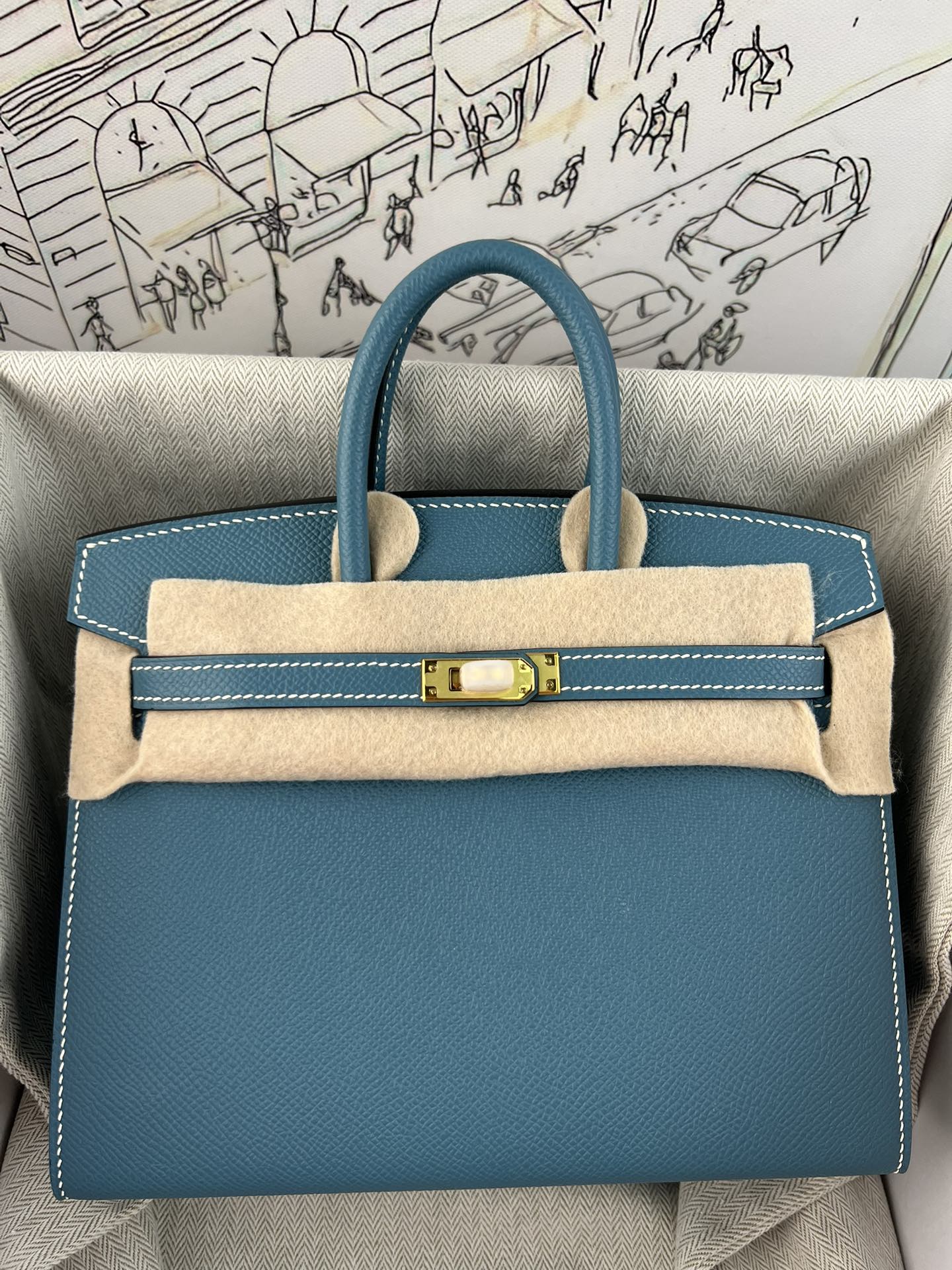 TOP エルメス BIRKIN? バーキン20cm Epson 手作り Beeswax thread 2604