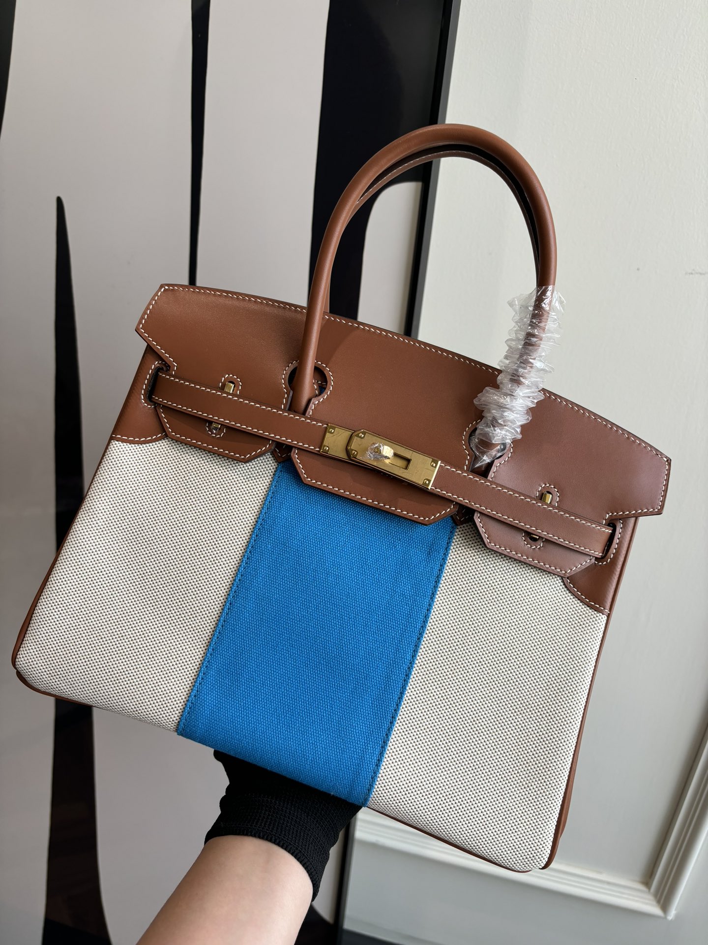 エルメス 高品質バーキン30cm BIRKIN パッチワーク キャンバス/本革 手作り
