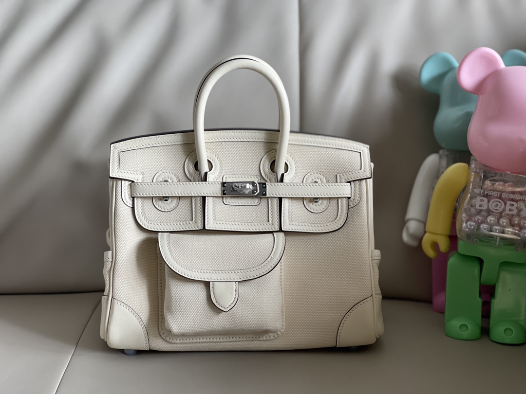 エルメス 全手作りBirkin Cargo?バーキンカーゴ25 2604BLJ2150-B
