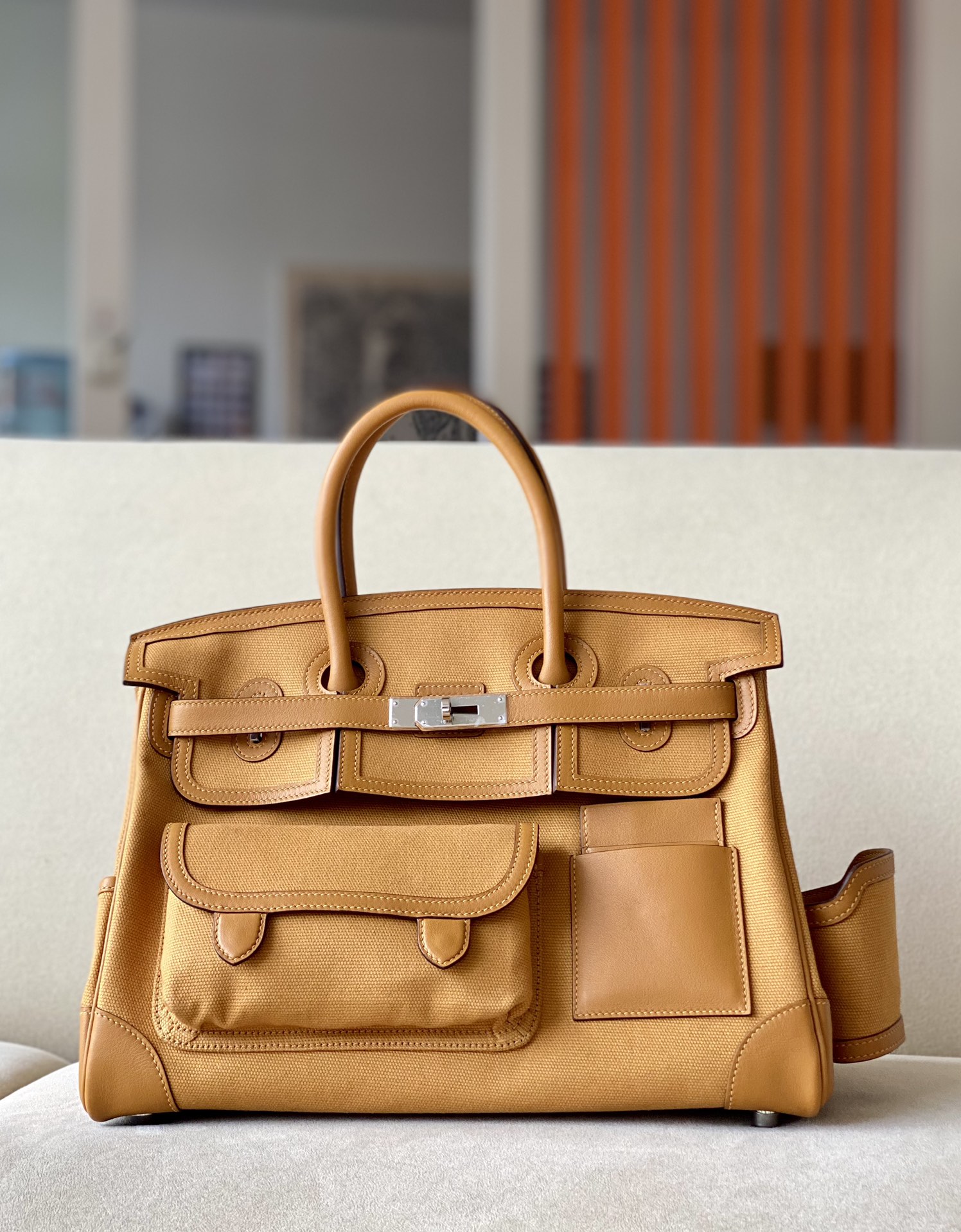 エルメス 全手作りBirkin Cargo?バーキンカーゴ35 2604BLJ2500-B