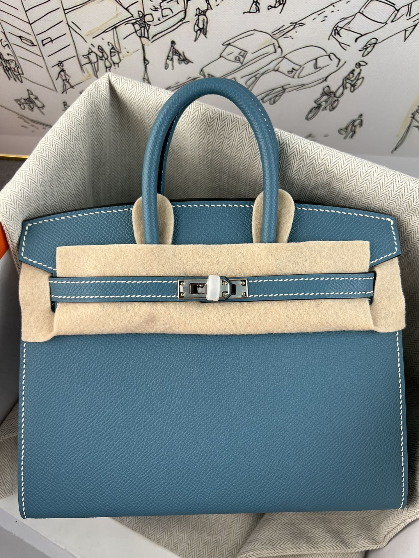 TOP エルメス BIRKIN? バーキン20cm Epson 手作り Beeswax thread 2604