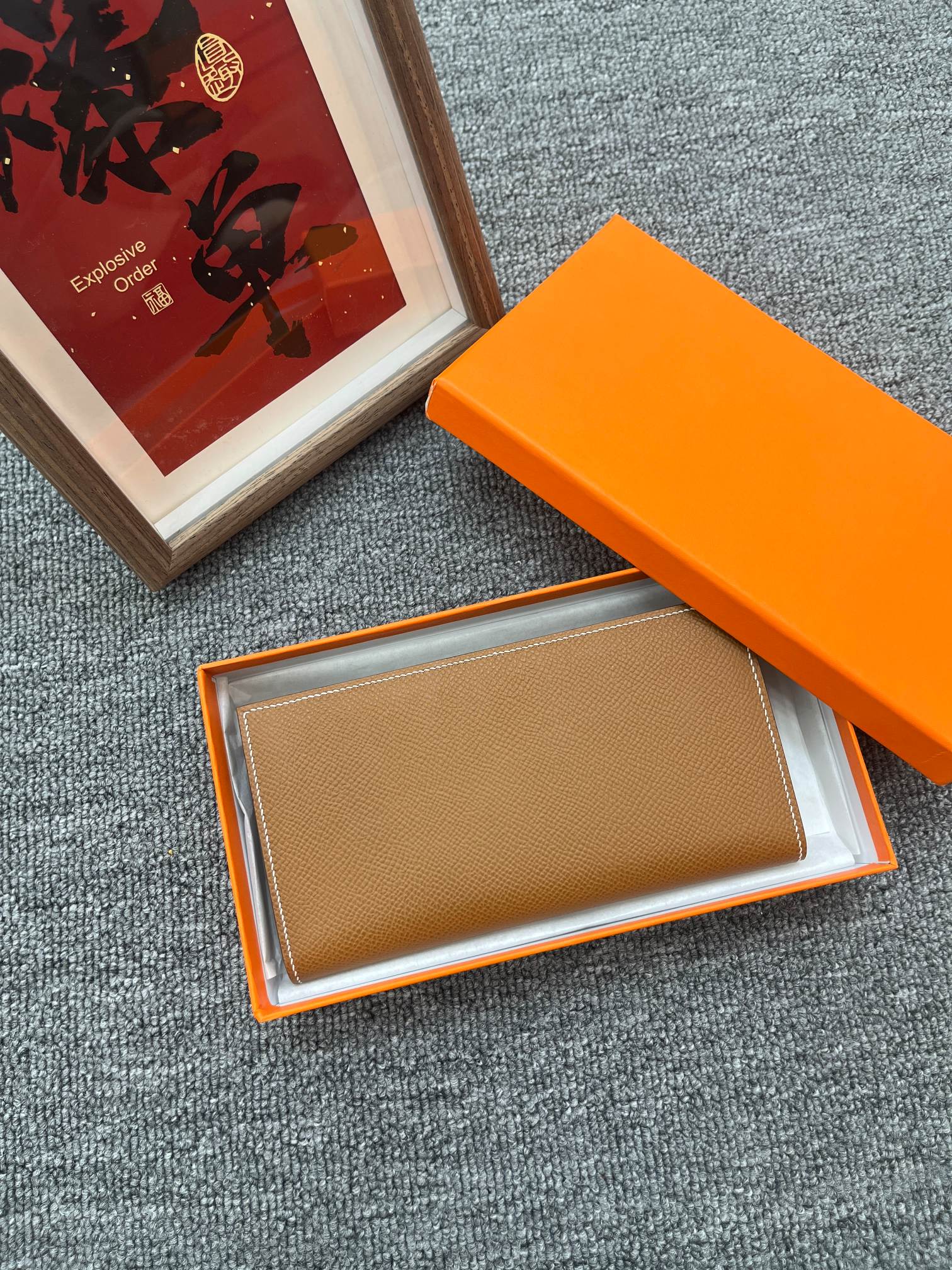人気 財布エルメス 全手作り Beeswax thread 二つ折り長財布 Epson 2604TDJ000-w
