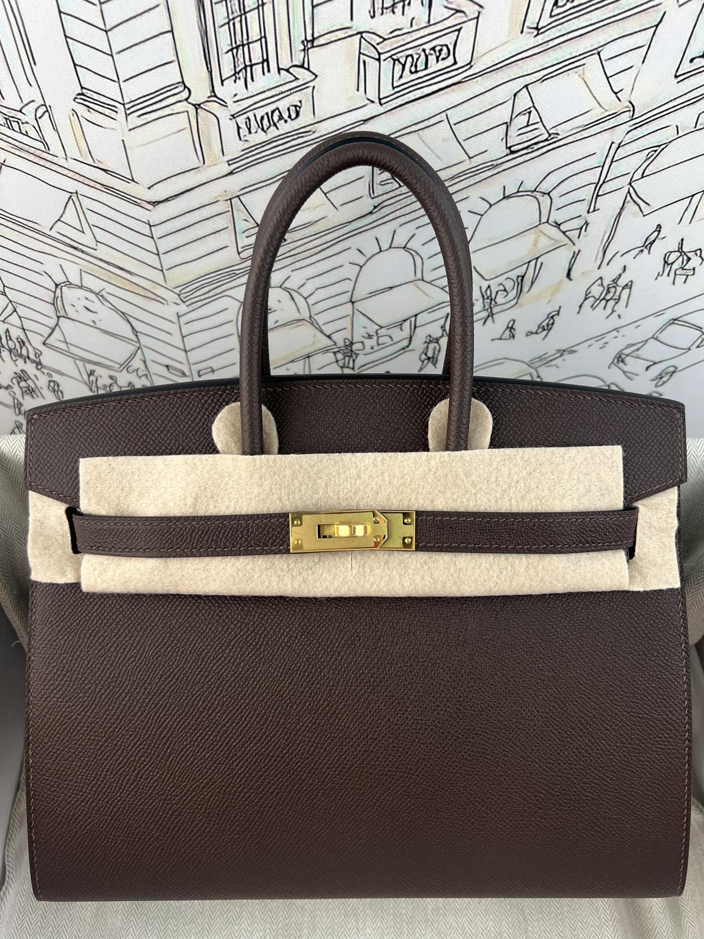 人気エルメス通販 Brikin バーキン25cm EPSON 手仕事 wax 外縫い 2604