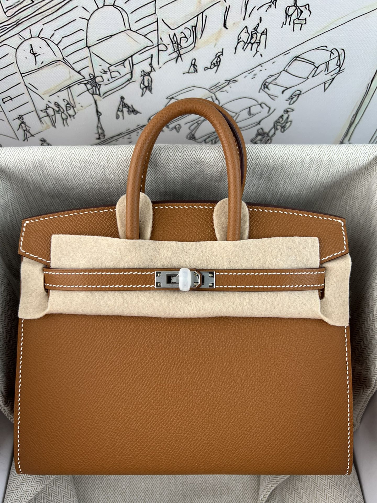 TOP エルメス BIRKIN? バーキン20cm Epson 手作り Beeswax thread 2604