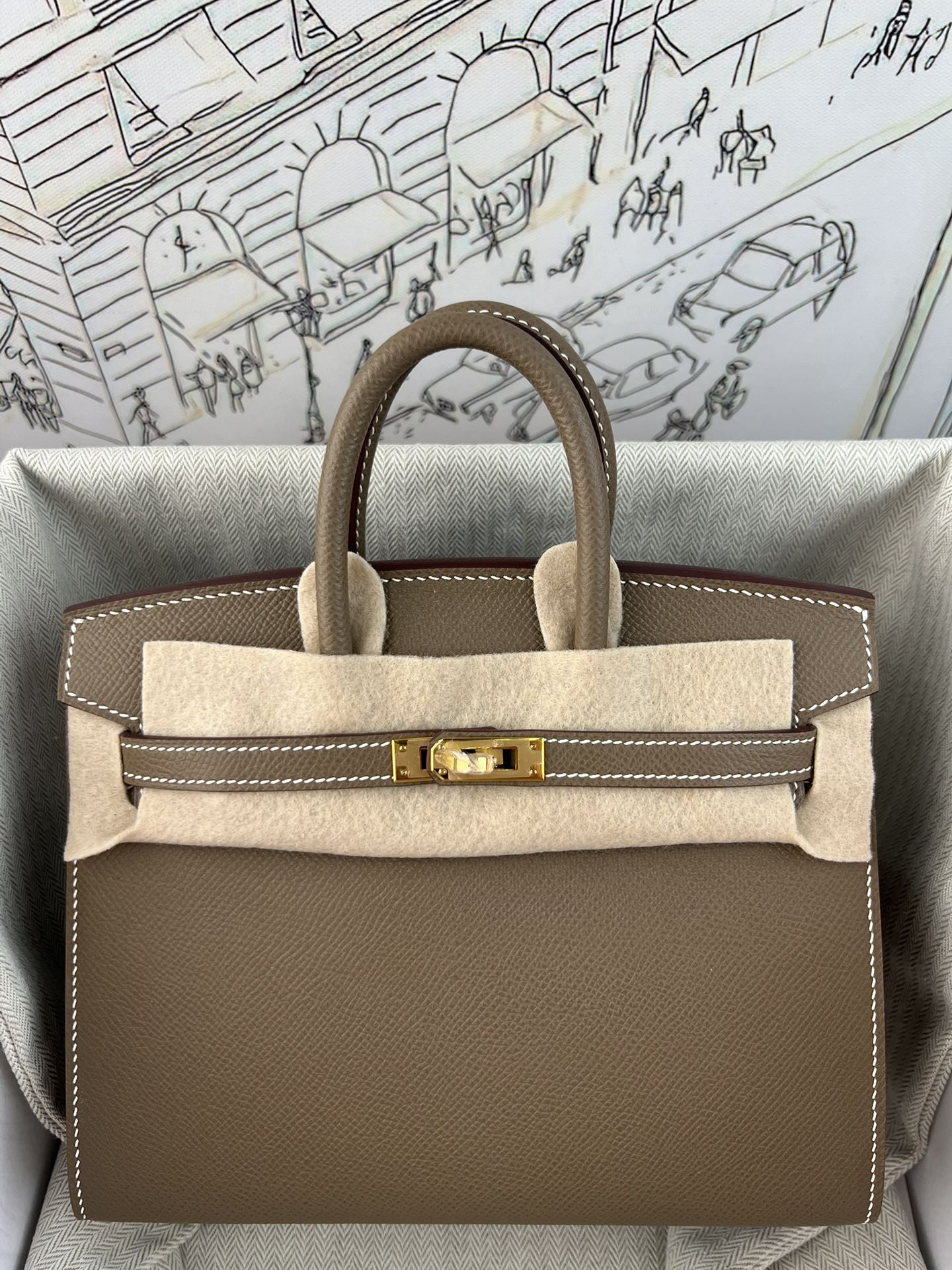 TOP エルメス BIRKIN? バーキン20cm Epson 手作り Beeswax thread 2604