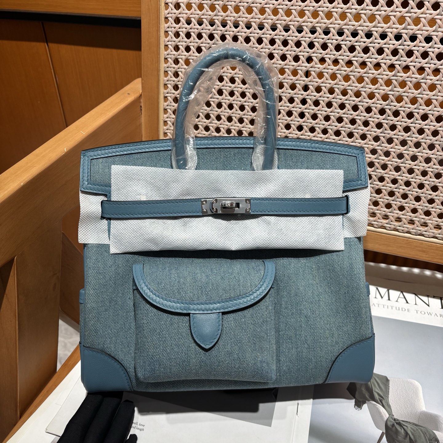 エルメス 全手作りBirkin Cargo バーキンカーゴ25 2604BLJ2150-B