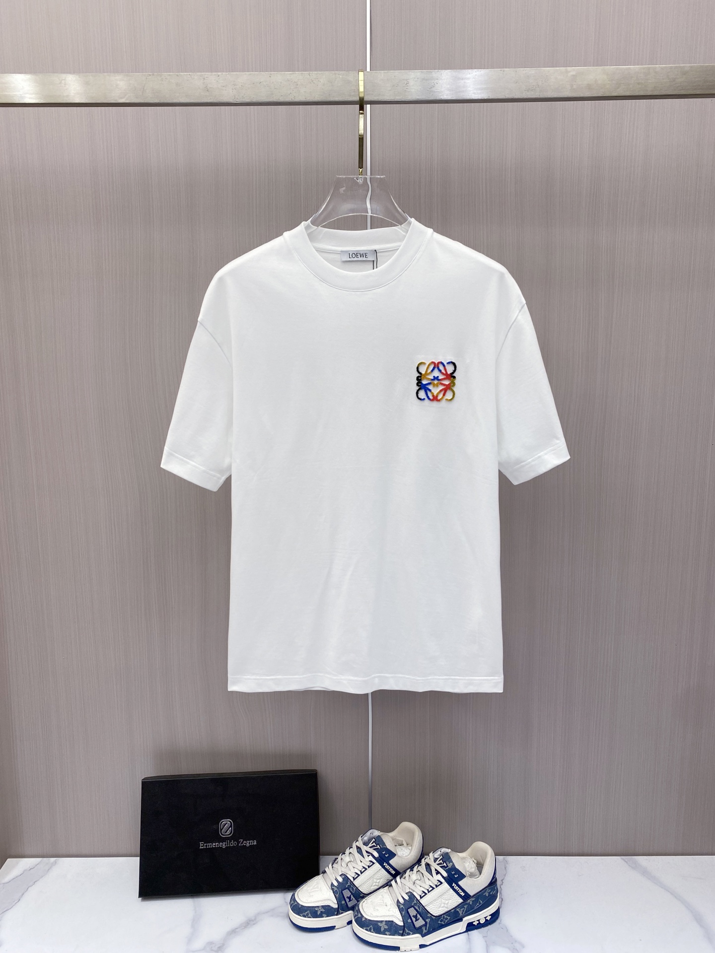 人気商品ロエベ 春夏 半袖Tシャツ トップス メンズ