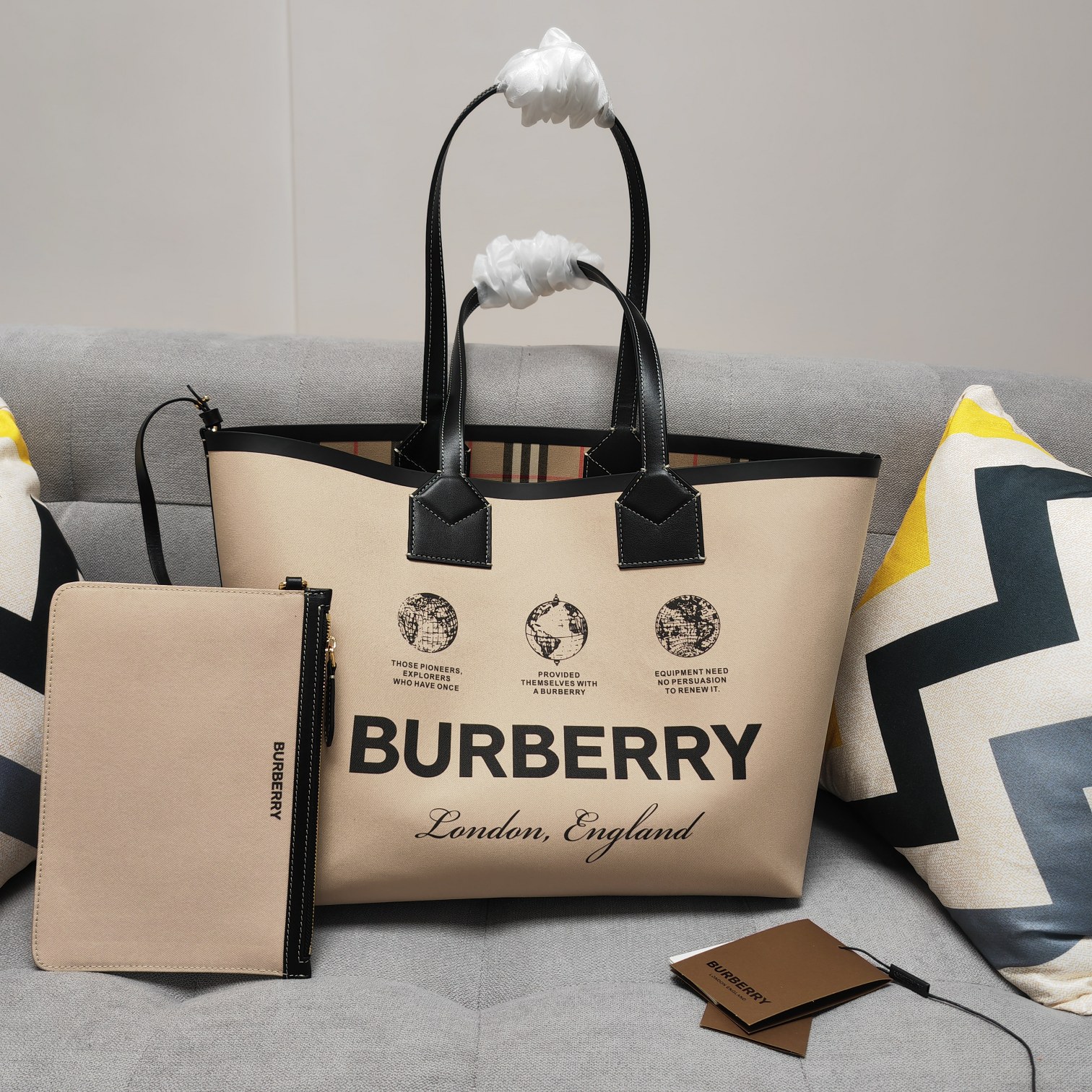 バーバリー 鞄 Tote ショッピングバッグ