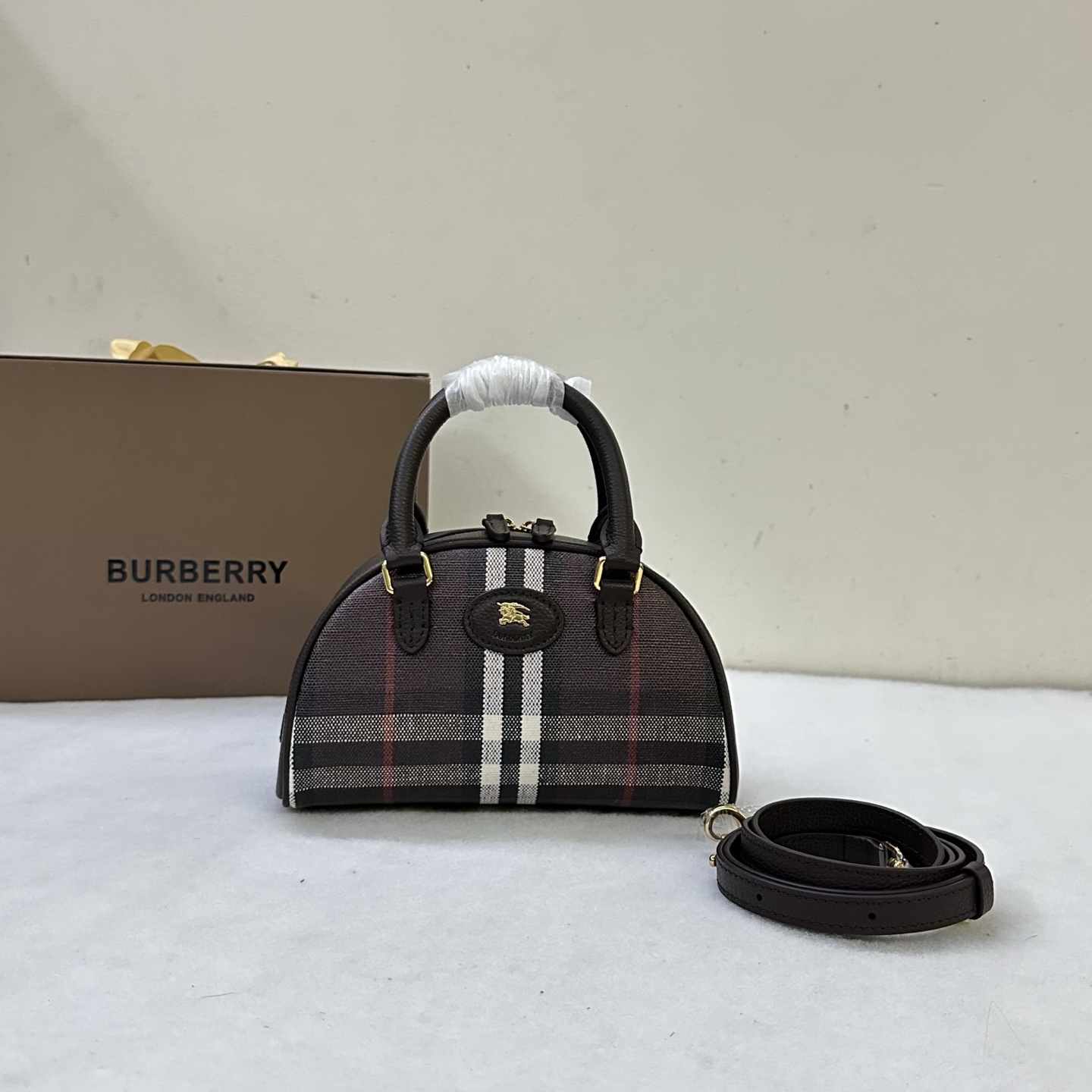 バーバリー 鞄 bowling bag 2WAY 手提げ袋 バッグ