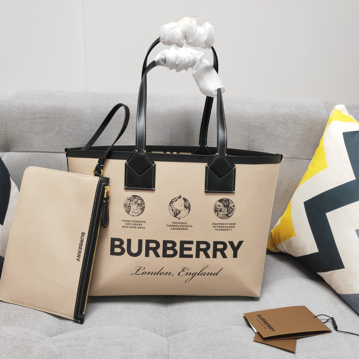 バーバリー 鞄 Tote ショッピングバッグ