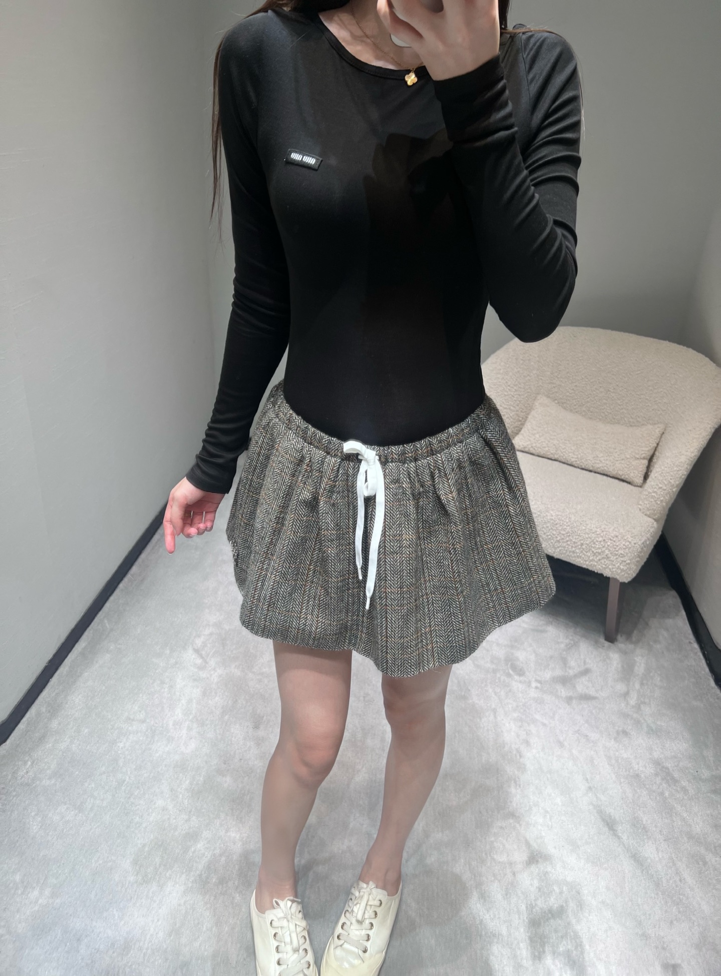 26新春婦人服 ミュウミュウ 長袖Tシャツ トップス