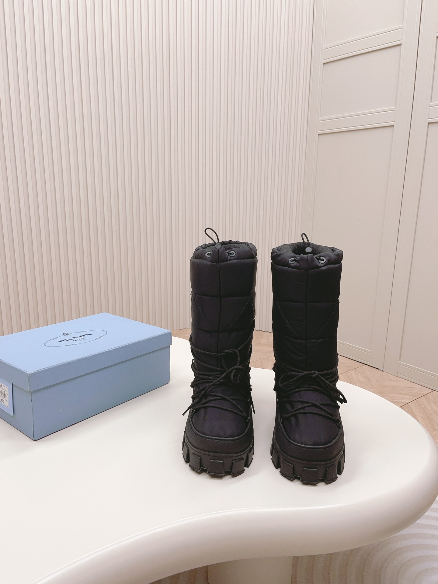 新作靴 プラダ スノーブーツ 防寒 防滑 安い レディース