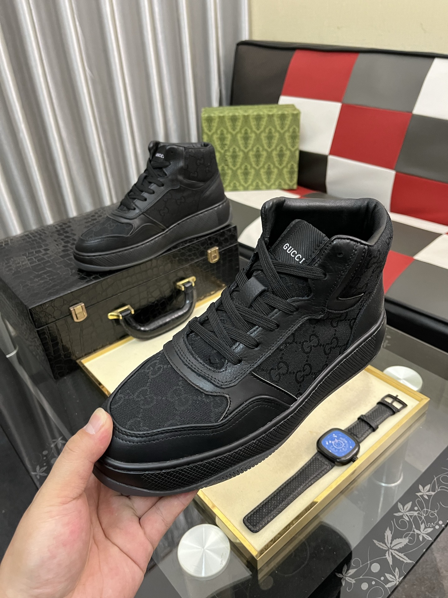靴 グッチ 靴/ショートレインブーツ メンズ