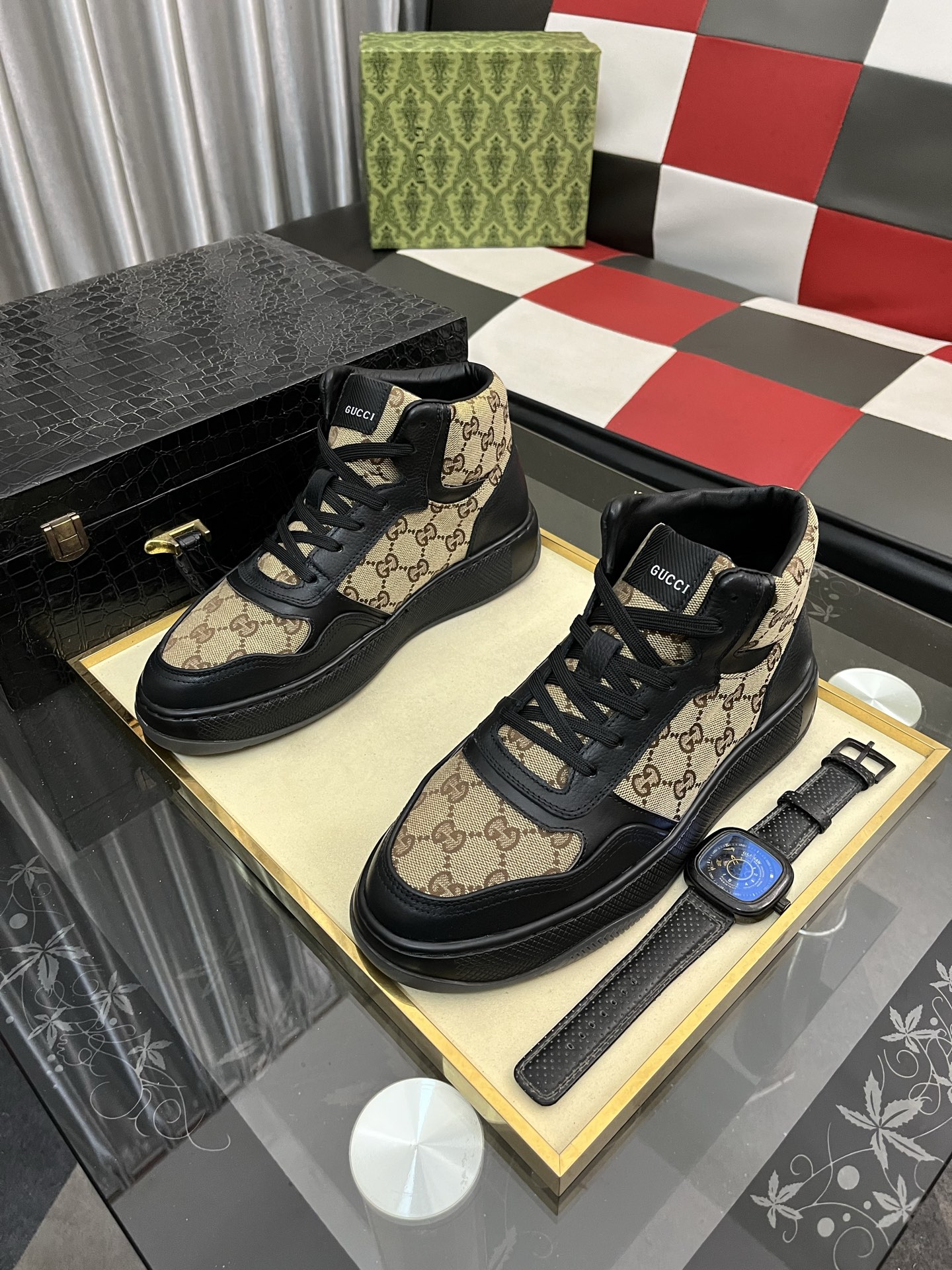 靴 グッチ 靴/ショートレインブーツ メンズ