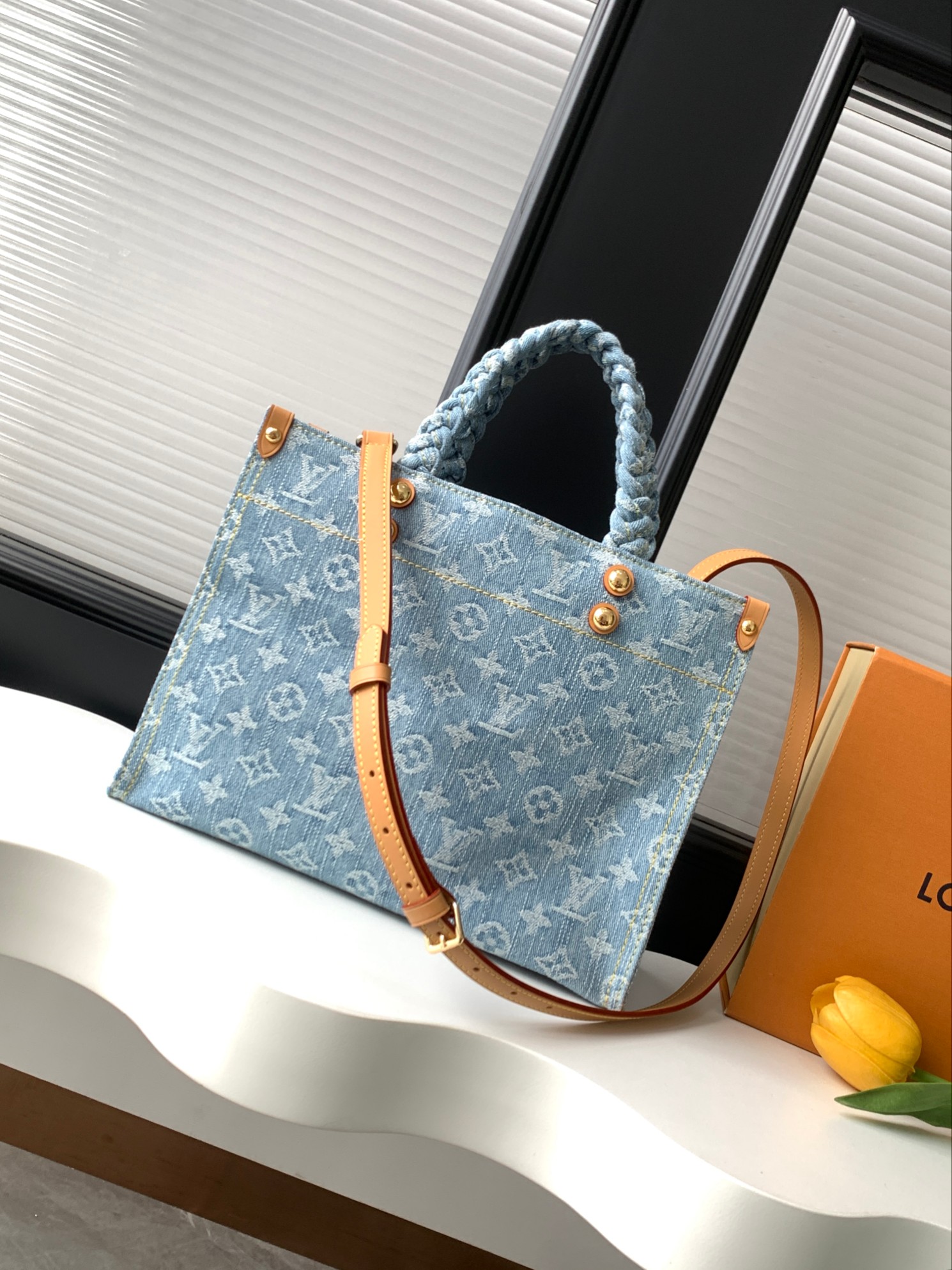 BAG ルイヴィトン モノグラムデニム レットゴー トートバッグ